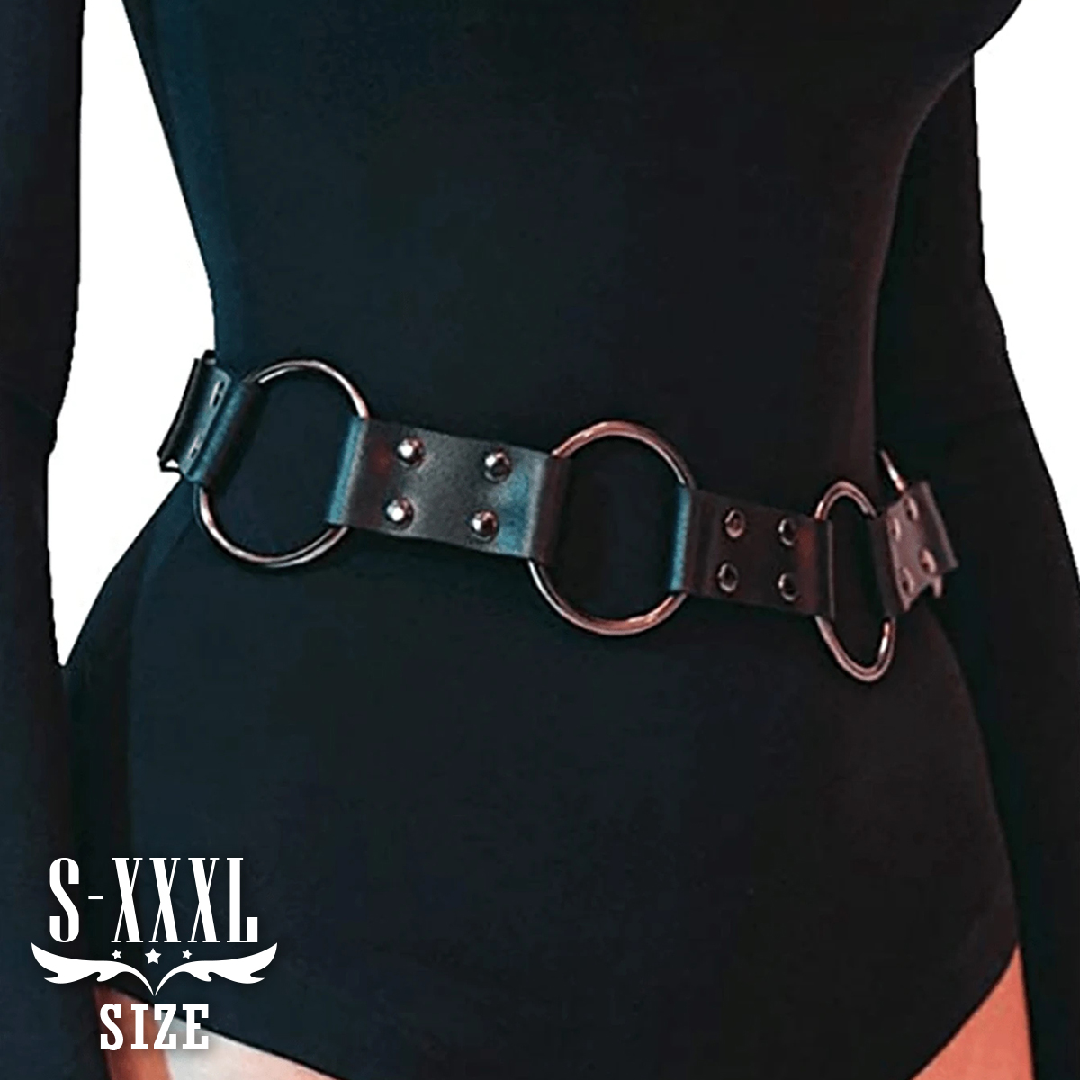 Corset Waist Cinch - Women Fashion Pu Leather Harness Waist