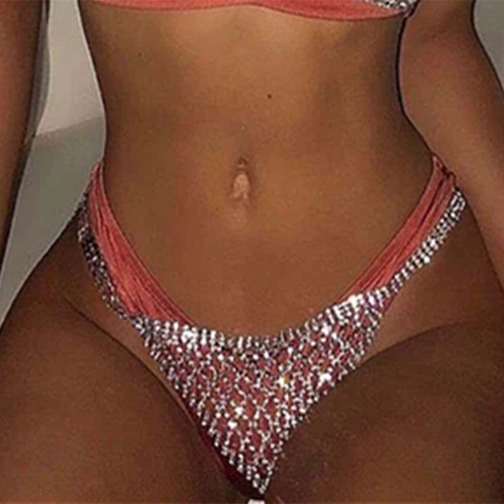 Stonefans Mesh Rhinestone Body - огляд і ціна Thong Bikini Women