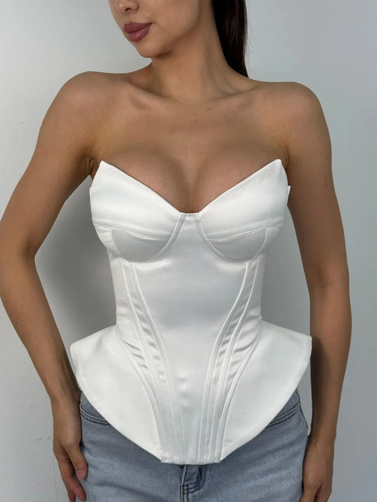 BKQU Sexy Fishbone Strapless C - огляд і ціна Corset Waist Cinch